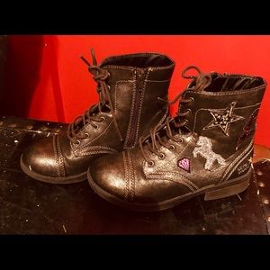 Justice girls cowboy boots horse glitter star